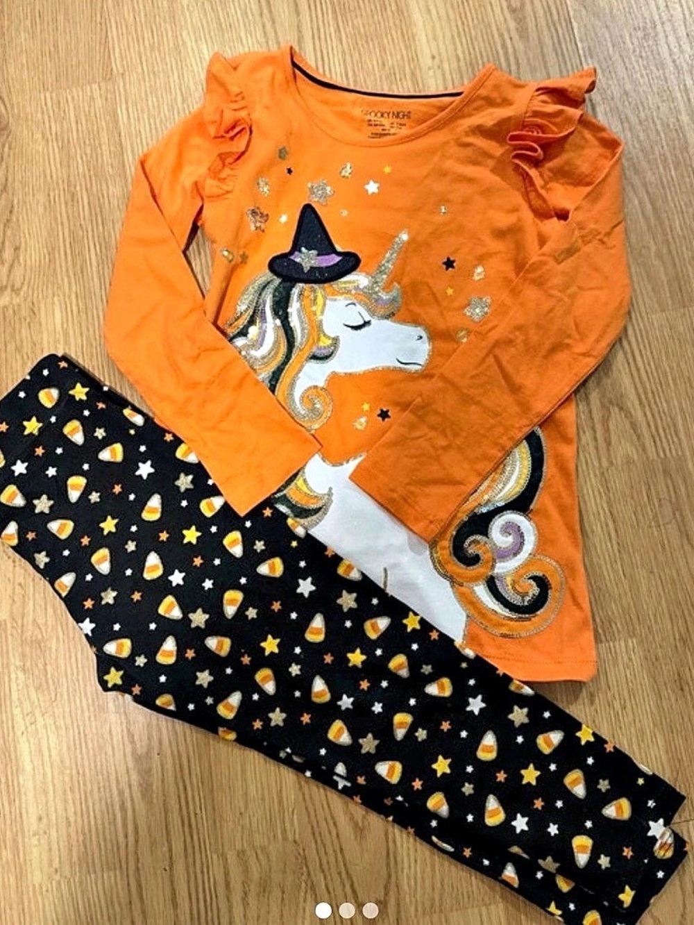 Spooky Night Unicorn Set Girls Size 5/6 Like New